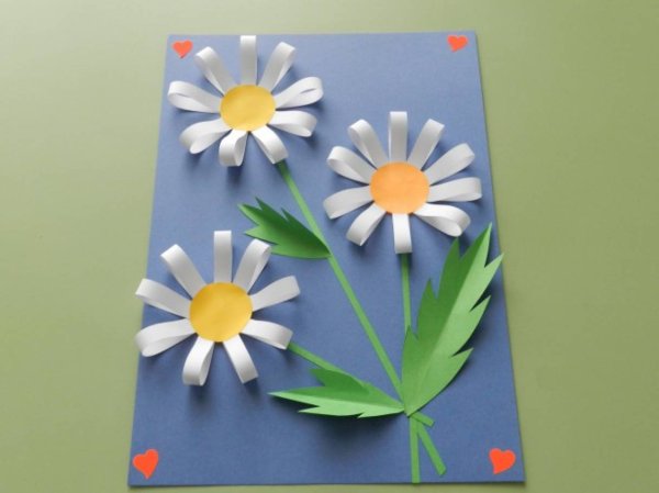 Ромашка аппликация для детей