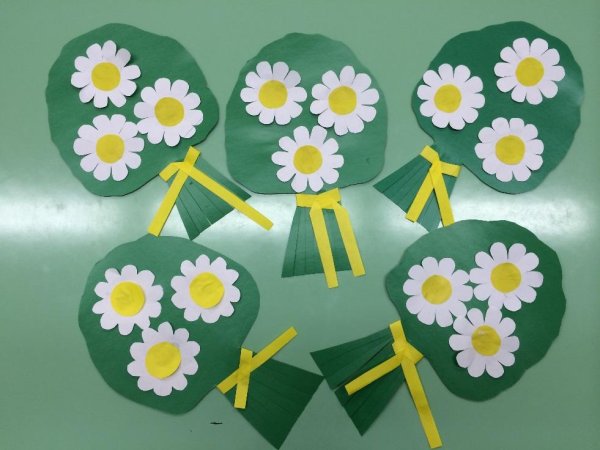 Аппликация Ромашка в средней группе
