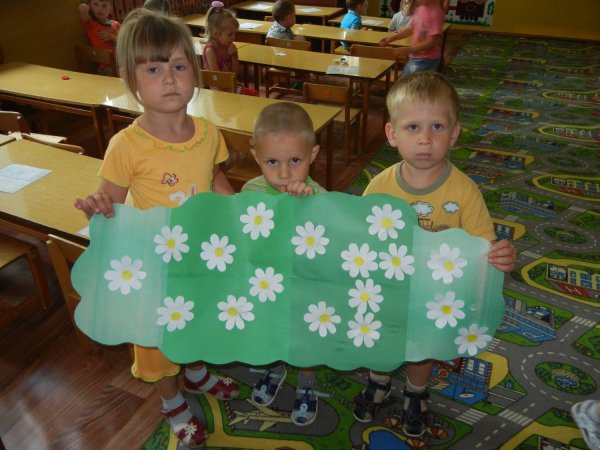 Ромашковое поле поделка с детьми