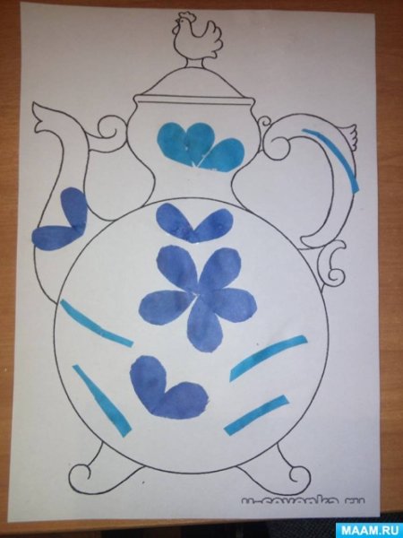 Чайник Гжель старшая группа