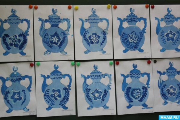 Гжель посуда старшая группа