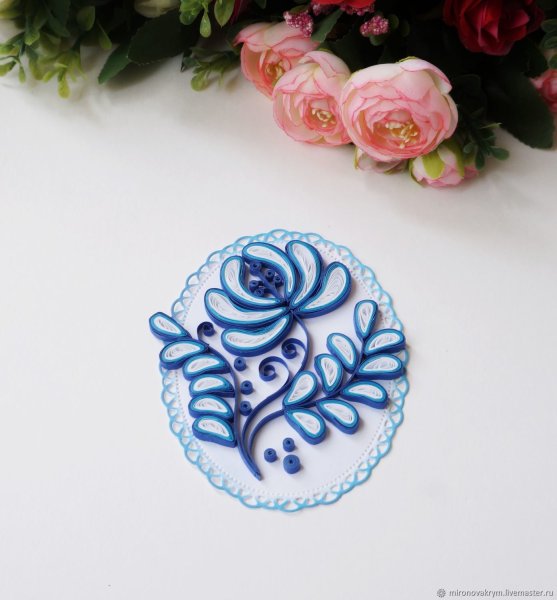 Квиллинг в стиле Гжель
