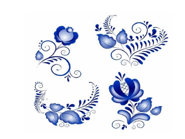 Гжельская роспись Гжельская роза