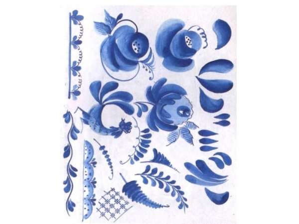 Элементы народного промысла Гжель