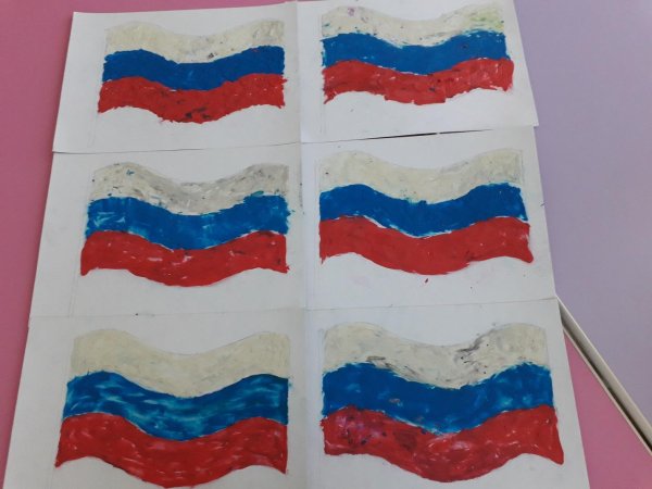 Лепка флаг России подготовительная группа