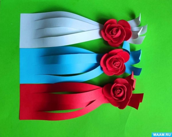 Российский флаг аппликация объемная