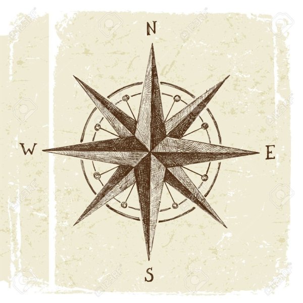 Роза ветров рисунок