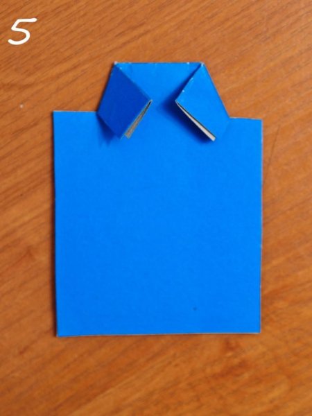 Рубашка из бумаги с галстуком открытка