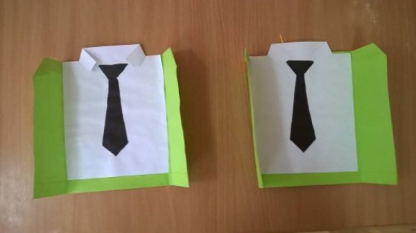 Рубашка с галстуком на 23 февраля в детском саду