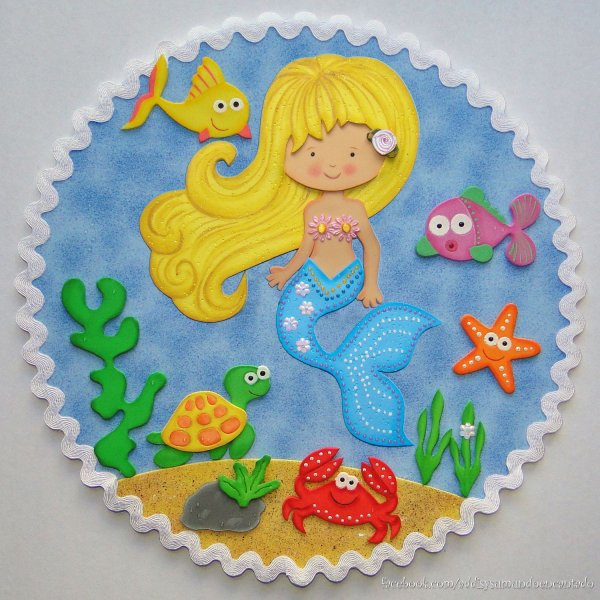 Русалочка из фетра