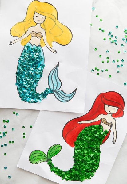 Аппликация Русалка