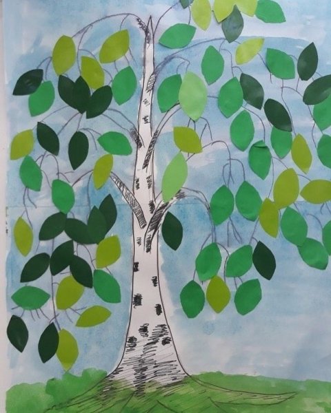 Аппликация береза