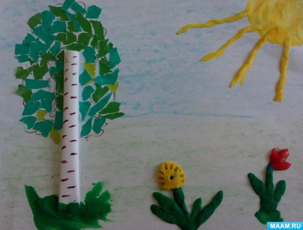 Весенние аппликации в детском саду