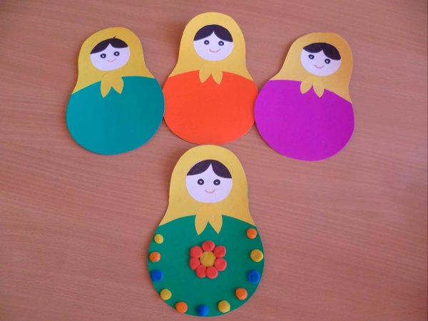 Матрешка из бумаги гармошкой