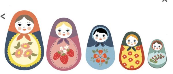 Матрешка аппликация для детей