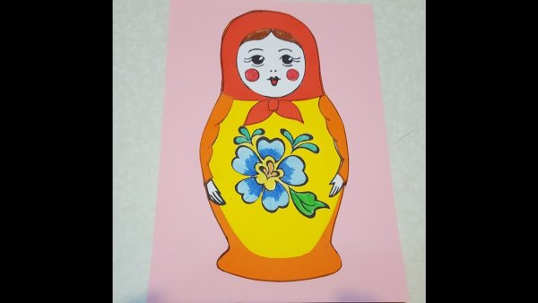 Матрешка аппликация для детей
