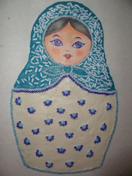 Объемная аппликация Матрешка