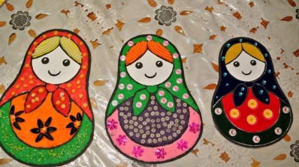 Матрешка из картона