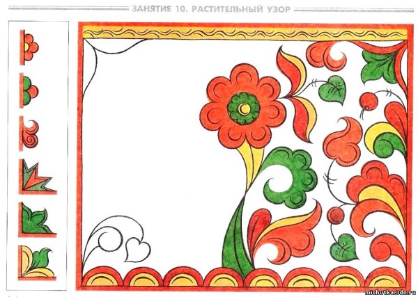 Роспись Северной Двины пермогорская роспись