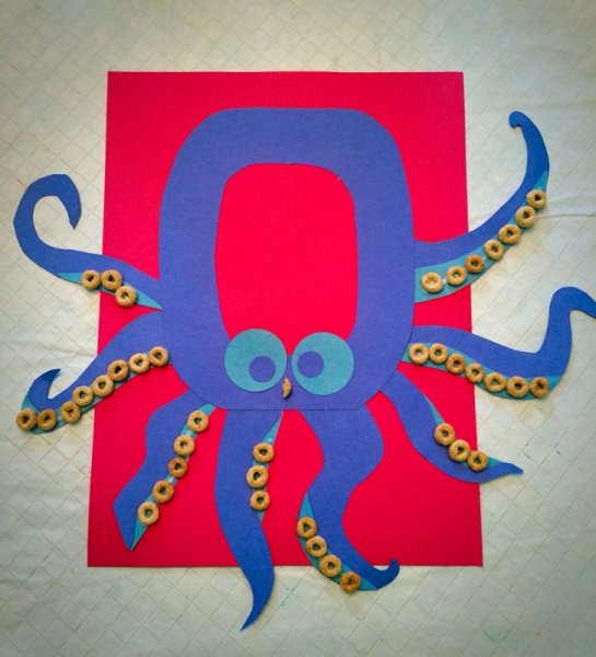 Аппликация на тему буква о