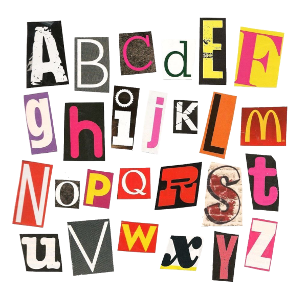 Буквы вырезанные из журналов