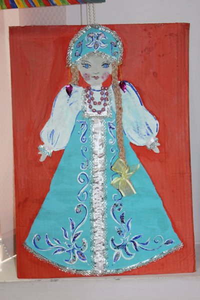 Аппликация русская красавица