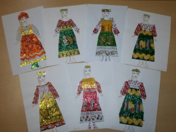 Аппликация на тему одежда