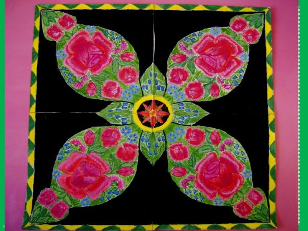 Рисование мамин платок