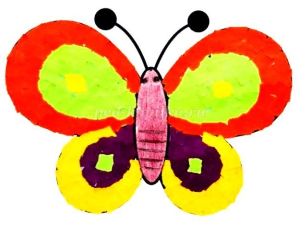 Бабочка для обрывной аппликации