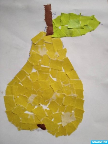 Аппликация из обрывной бумаги