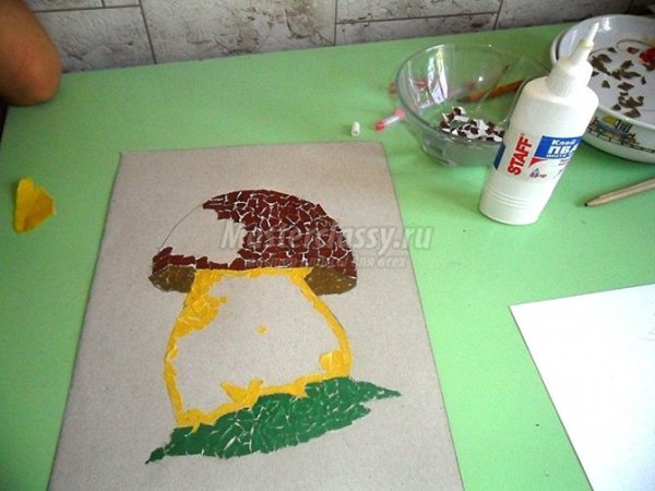 Мозаика аппликация из бумаги