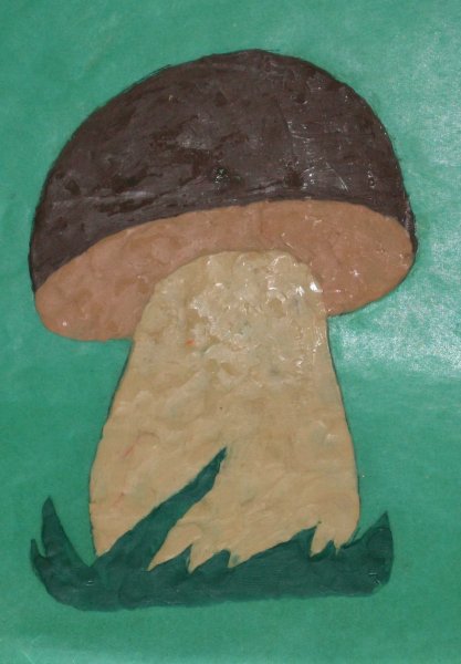 Пластилинография гриб Боровик