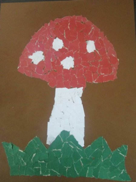 Обрывная аппликация грибок