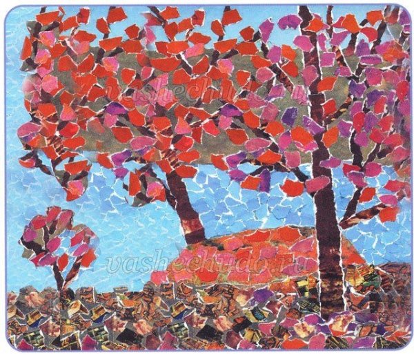 Бумажная мозаика осень