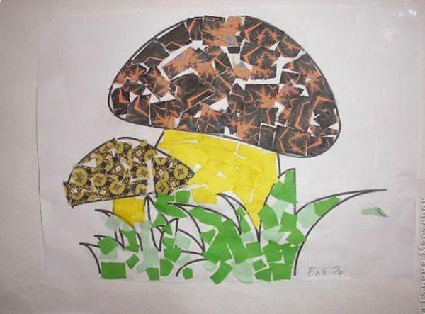 Мозаика из рваной бумаги для детей