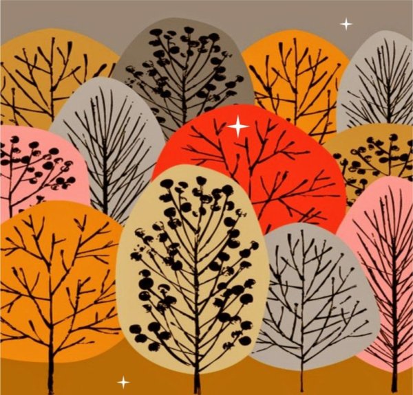 Стилизованное осеннее дерево