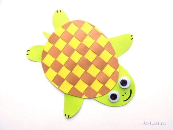 Поделка черепашка из бумаги
