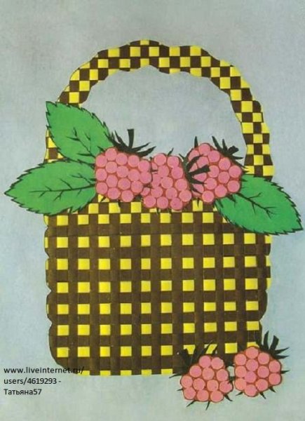 Аппликация с плетением