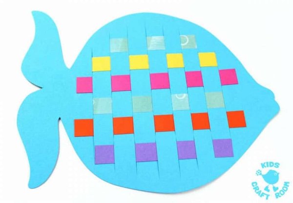 Плетеная рыбка из бумаги