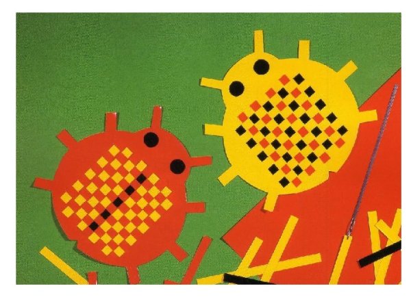 Плетение коврика из полосок бумаги