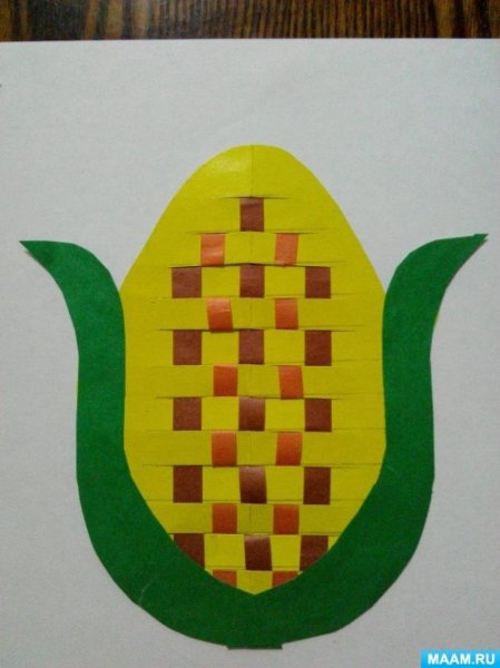 Поделка кукуруза из бумаги