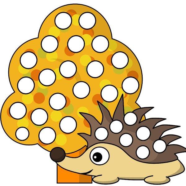 Пластилиновые заплатки Ежик