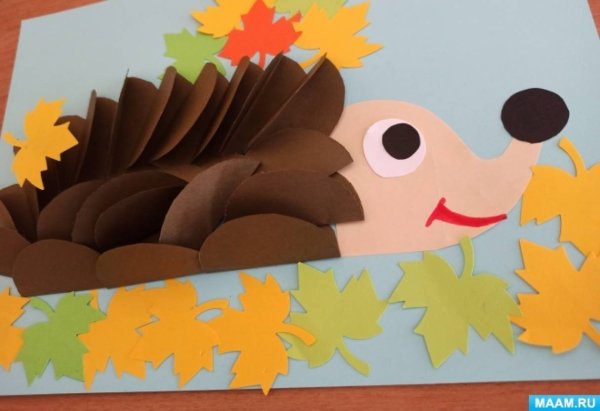 Объемная аппликация Ежик