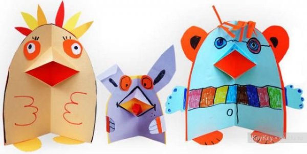 Плоские игрушки из бумаги