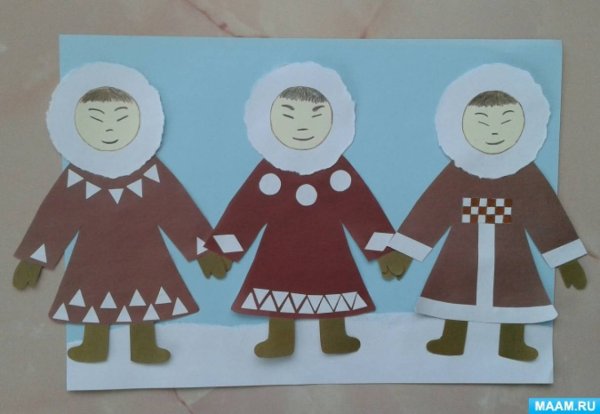 Аппликация на тему народы севера