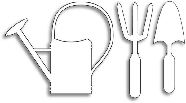 Аппликация садовый инвентарь