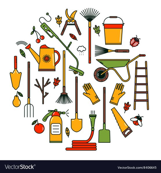 Рисование садовый инвентарь