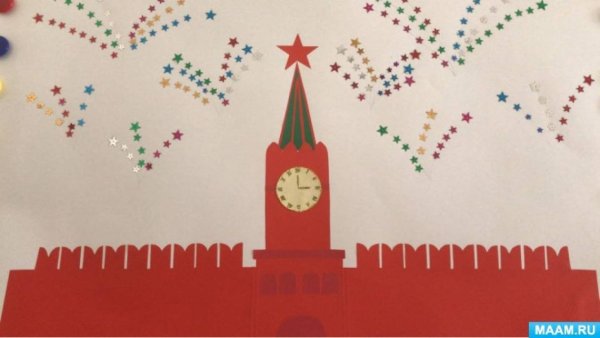 Пластилинография Спасская башня Кремля