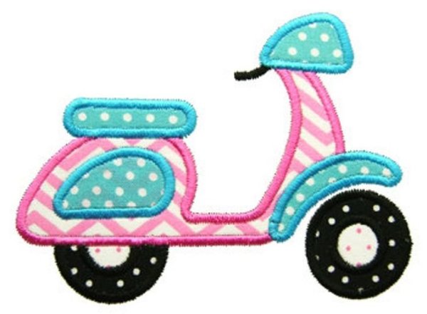 Самокат с малышами аппликация