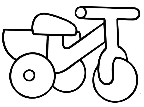 Ребенок на велосипеде трафарет